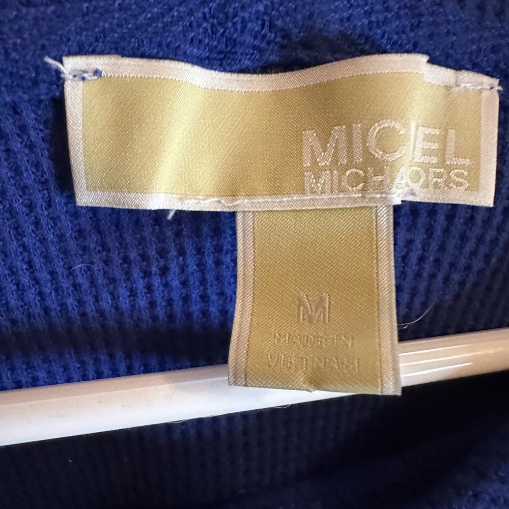 Michael Kors Blue Waffle Hoodie - Medium P2P 23” - Picture 4 of 4